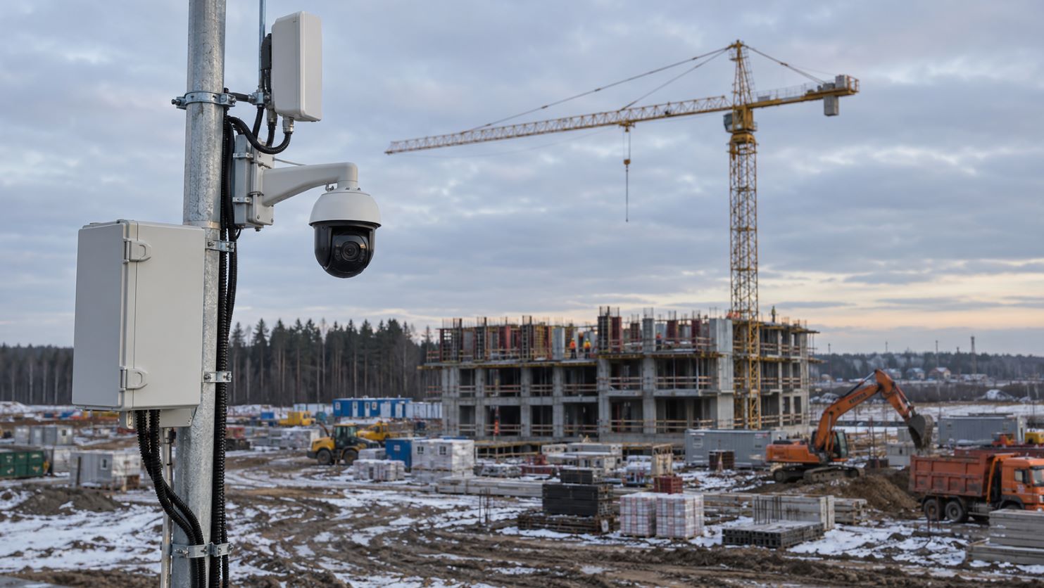 4G видеонаблюдение на строительной площадке