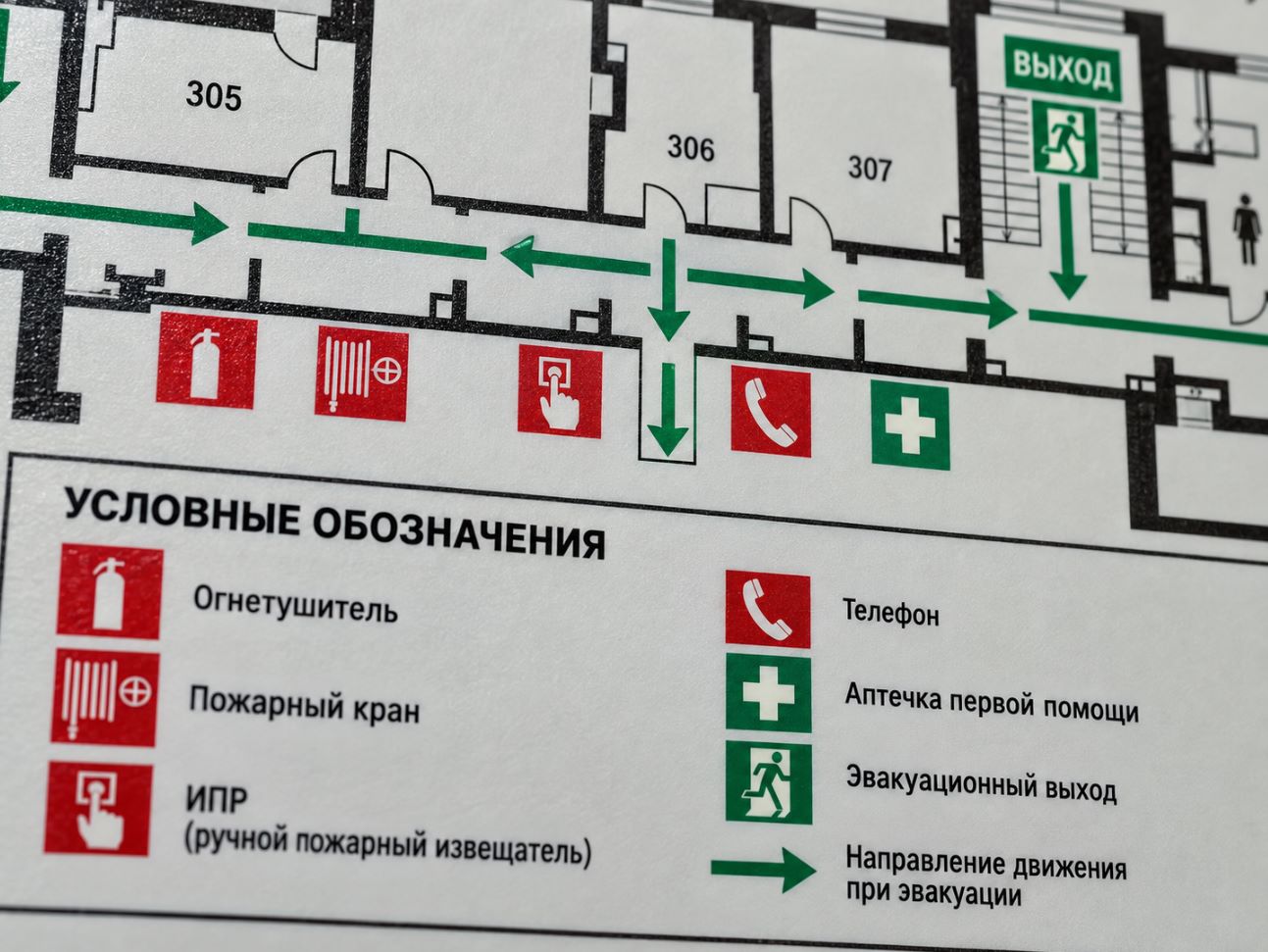 Секционный план эвакуации
